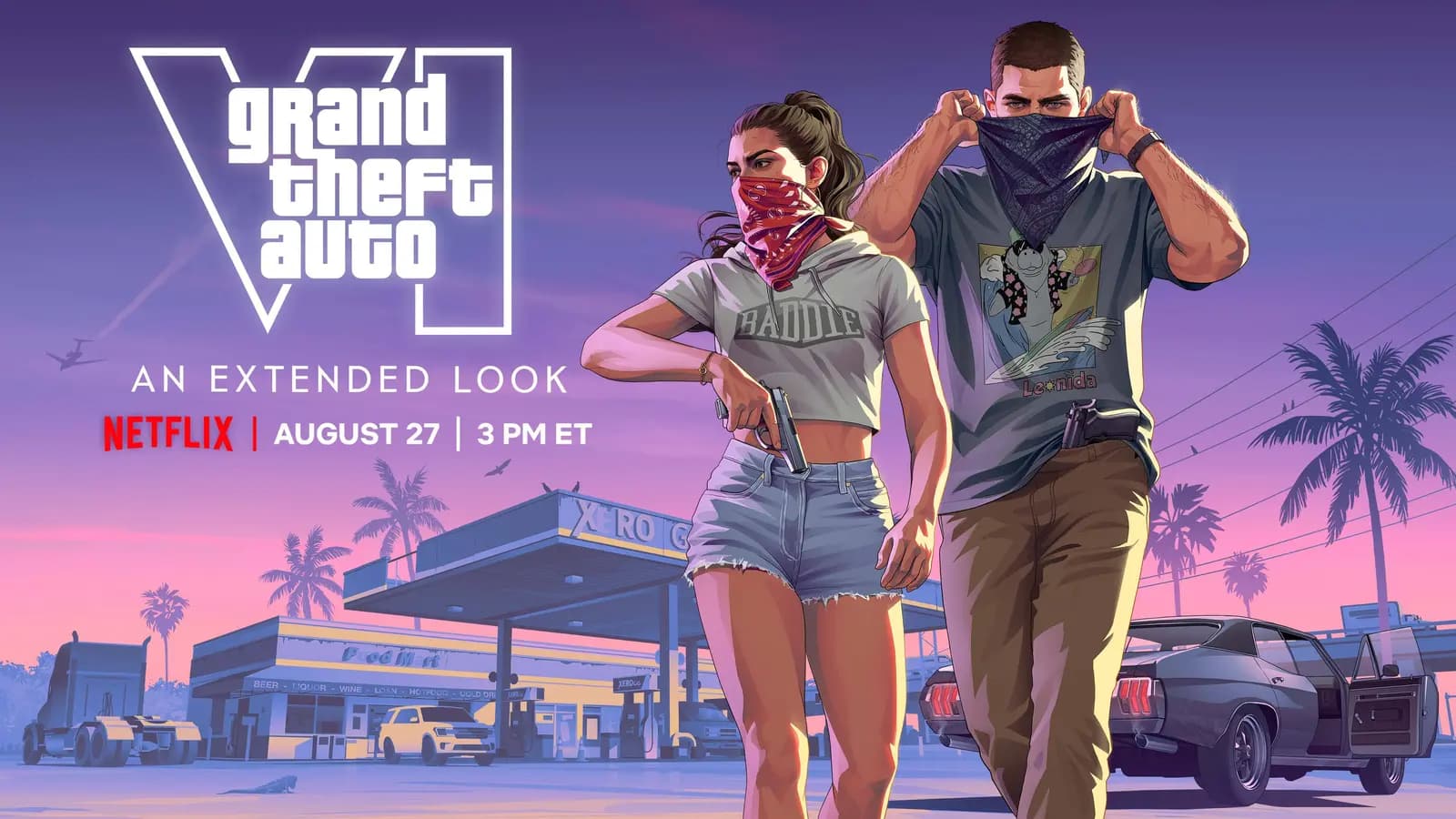 El Extended Look de GTA 6 se estrena el 27 de agosto en Netflix, seis horas antes que en YouTube