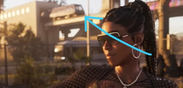 El tren elevado del Metro Mule visible al fondo del Tráiler 2 de GTA 6