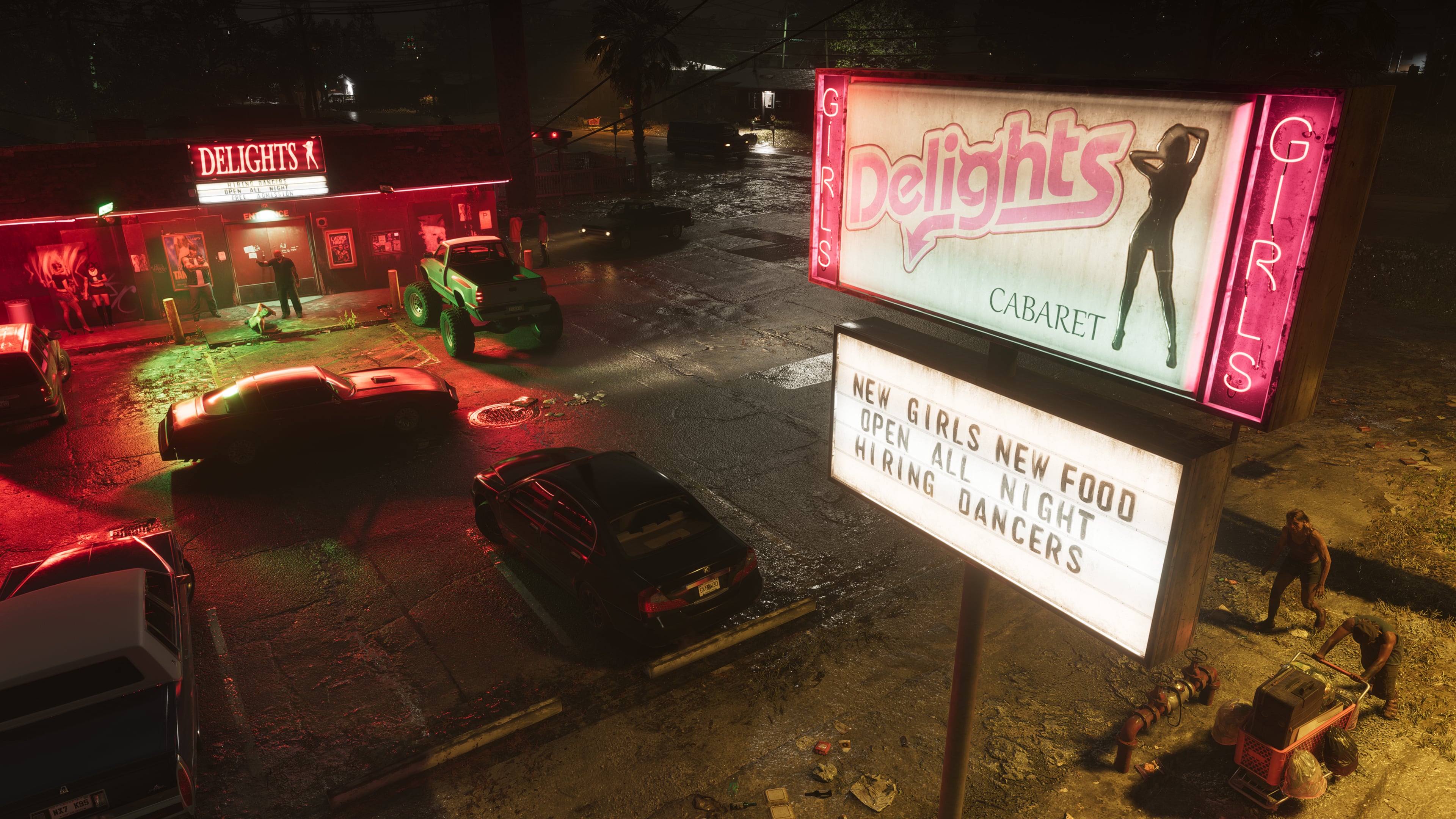 Captura de GTA 6 de una calle ruinosa de Port Gellhorn