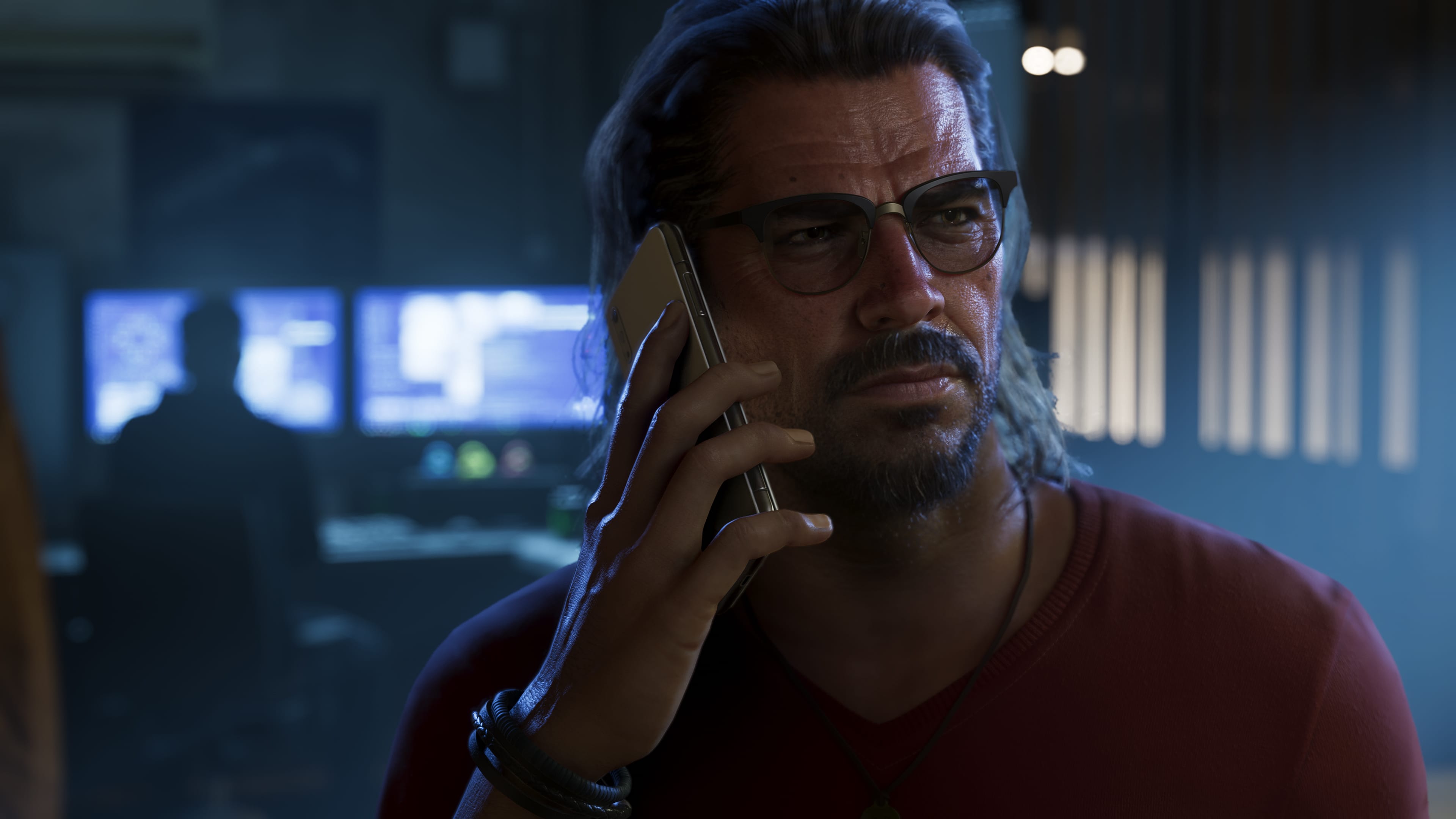 Captura de GTA 6 del atracador Raul Bautista al teléfono